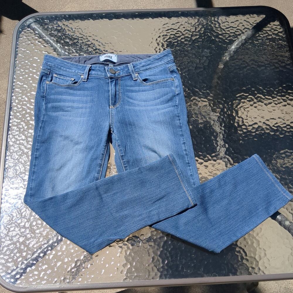 Paige Jeans Womens 29 Blue Skyline Skinny IDLEWILD Dark Wash Denim *